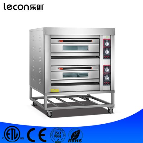 Commercial Multi Function 2 Decks 4 Trays Electric Pizza Oven Double