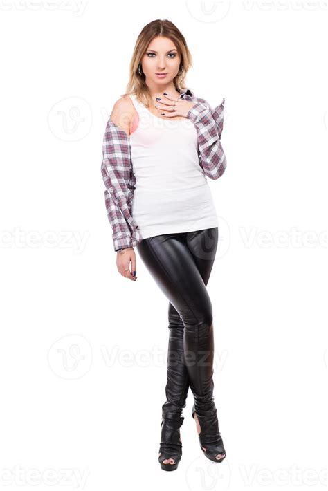 Tempting Blonde Wearing Checked Shirt 18945216 Stock Photo At Vecteezy