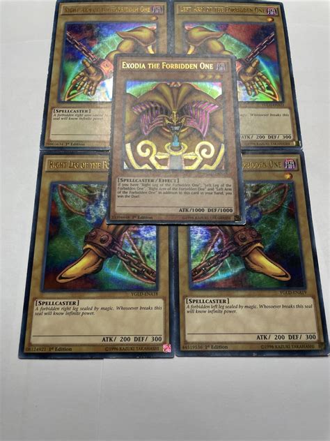 Mavin YUGIOH EXODIA SET ALL 5 PIECES COMPLETE The Forbidden One