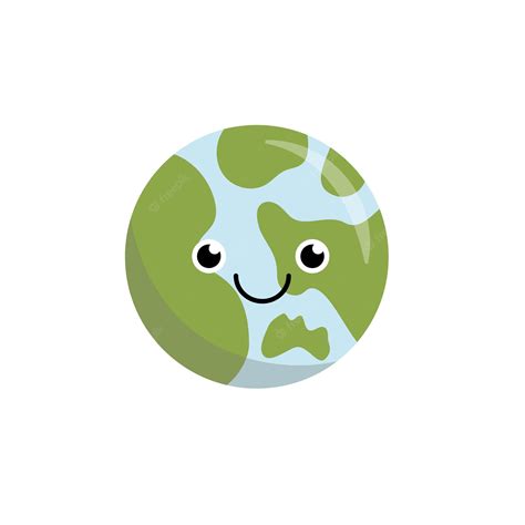 Premium Vector Earth Planet Cartoon Earth Flat Cartoon Vector