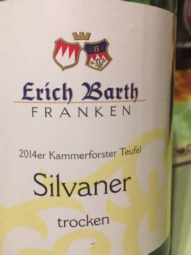 Erich Barth Franken Silvaner Trocken Vivino Us