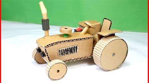 How To Make A Cardboard Tractor At Home Electric Toy Tractor Own