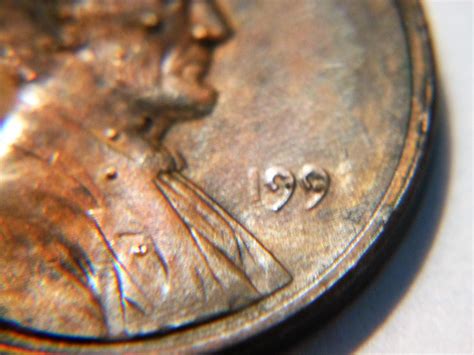 Lincoln Cent With Weak Strike Lamination Peel Bubble Plating