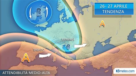 METEO Italia venerdì NUOVA PERTURBAZIONE nel WEEKEND GOCCIA FREDDA