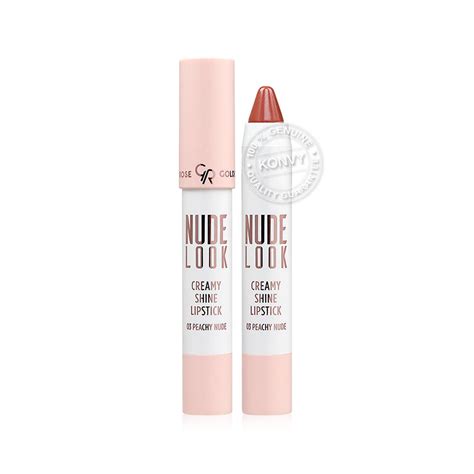 Golden Rose Nude Look Creamy Shine Lipstick G Peachy Nude