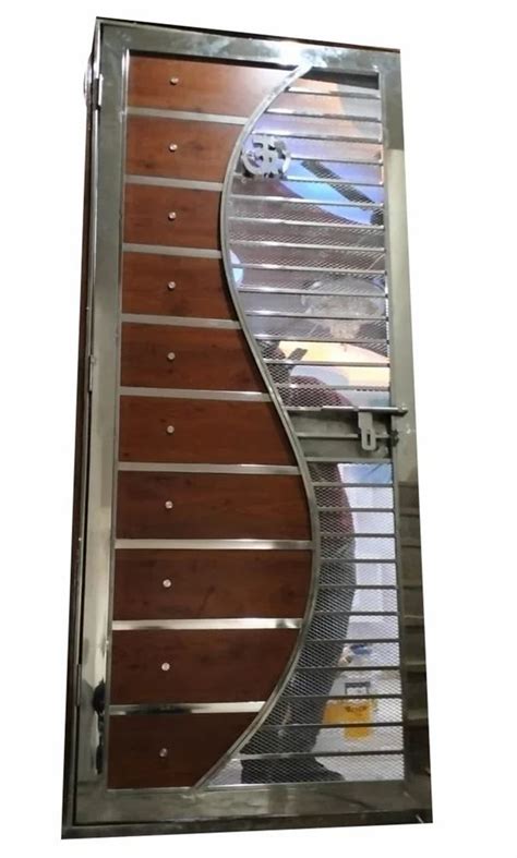 Polished Stainless Steel Single Door For Home At Rs 1350 Sq Ft In New