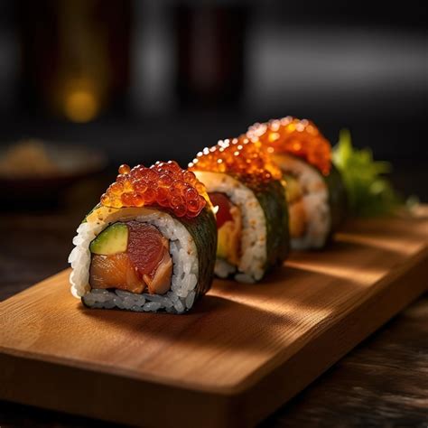 Premium AI Image | Realistic photo of Sushi CloseUp Food Photography