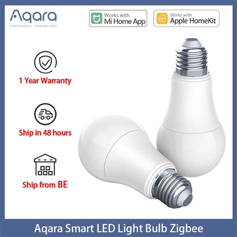 Aqara lâmpada led inteligente zigbee 9w e27 2700k 6500k controle