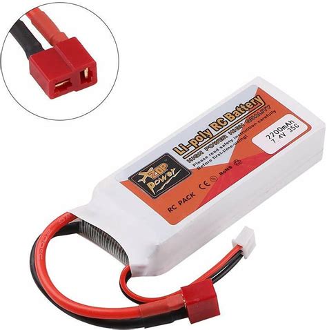 2PCS 2S LiPo Battery T Plug Deans 7 4V 2200mAh 35C For RC Drone Car