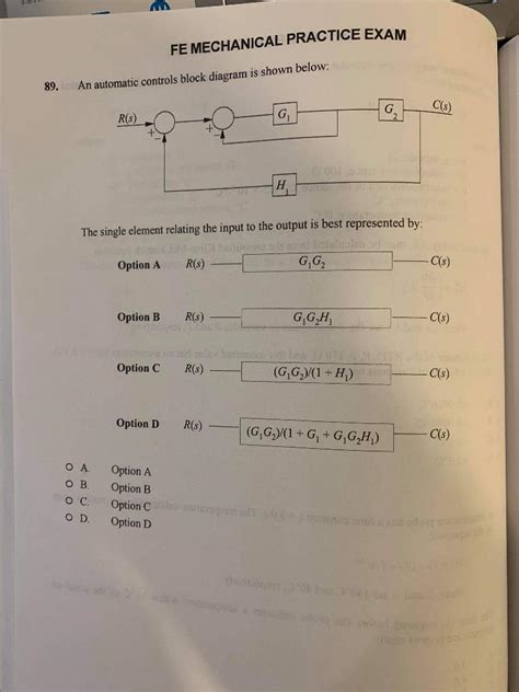 Solved FE MECHANICAL PRACTICE EXAM 89. An automatic controls | Chegg.com