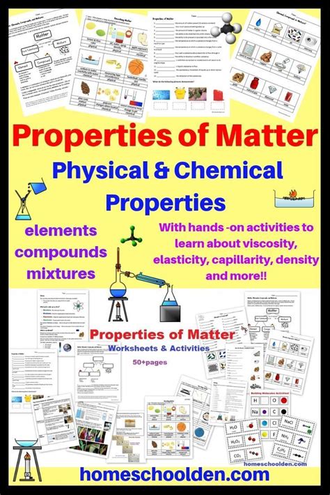 Properties Of Matter Worksheets And Activities Artofit