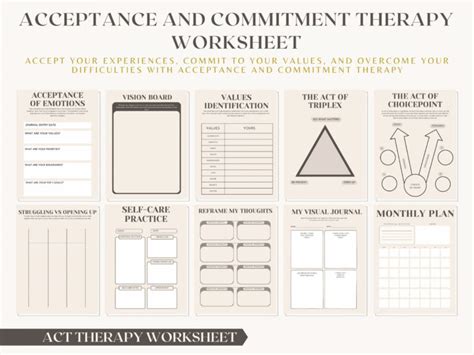 Acceptance And Commitment Therapy Worksheet