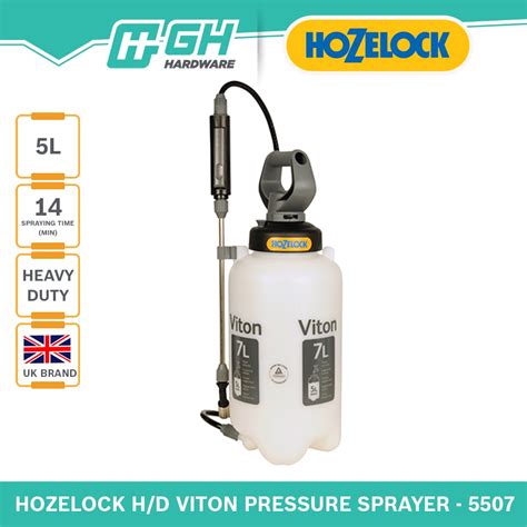 Gh Hardware Hozelock New Heavy Duty Viton Chemical Pressure Sprayer