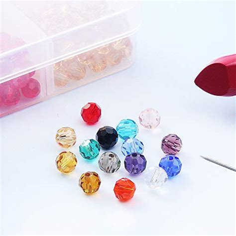 Faceted Glass Crystal Beads Bulk 6MM Round Ball Glass Beads Loose