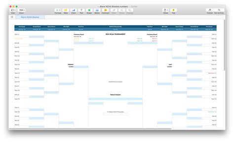 NCAA March Madness Bracket Template | MacTemplates.com