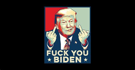 Fuck You Biden Funny Trump Middle Finger Fuck Joe Biden Pin TeePublic