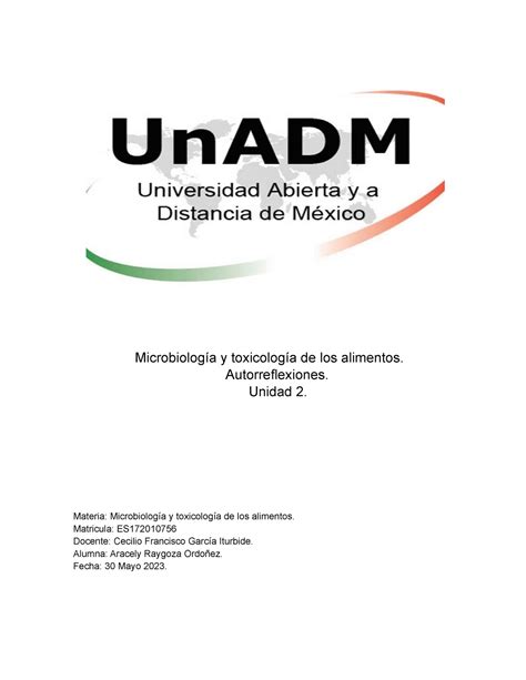 MTA U2 ATR ARRO microbiología y toxicología Microbiología y