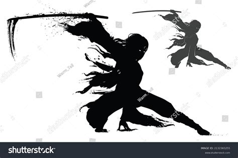 1,995 Warrior Woman Silhouette Black White Images, Stock Photos ...