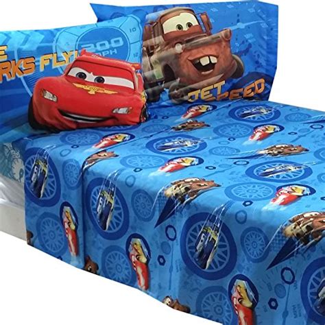 4pc Disney Cars Full Bed Sheet Set Lightning McQueen City Limits ...