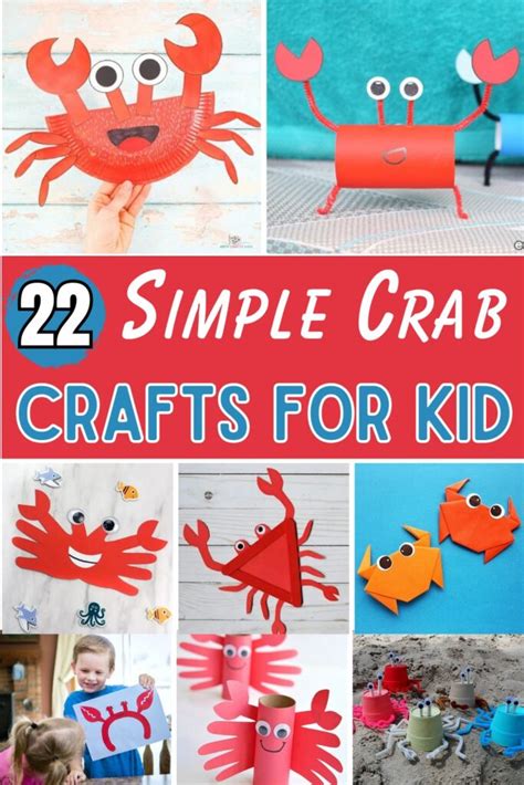 22 Simple Crab Crafts For Kid - DIY Crafts