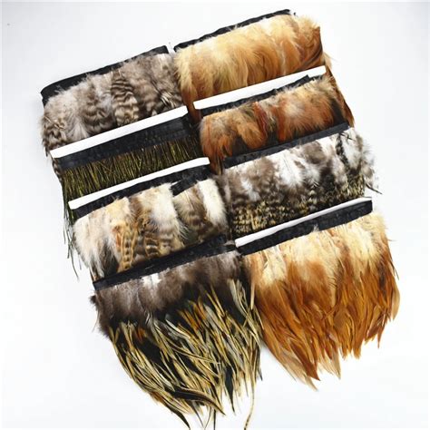 Chicken Ribbon Feather Meters Natural Rooster Pheasant Feathers