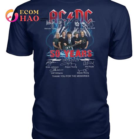 AC DC 50 Years 1973 2023 Thank For The Memories T Shirt Ecomhao Store