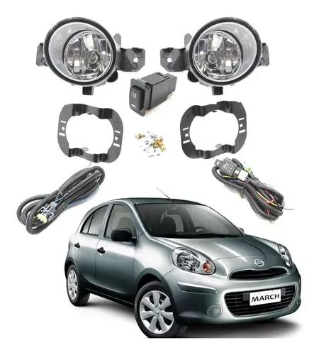 Faros Niebla Nissan March Completo Meses Sin Inter S