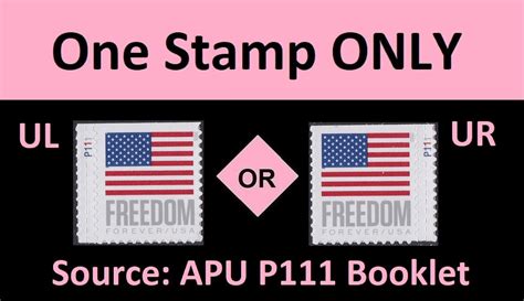 Us Flag Freedom Forever Plate Single P Apu Booklet Stamp