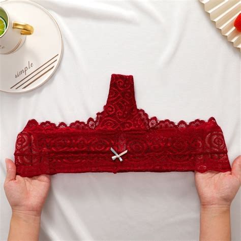 ZXYOUPING 1 3pcs Sexy Panty Lace T Back For Women Set Plus Size Hollow Seamless Bikini Female