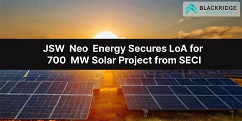 Jsw Neo Secures Mw Ists Solar Project