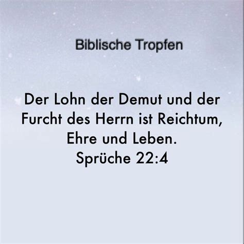 Spr Che Der Lohn Der Demut Und Der Furcht Des Herrn Ist Reichtum