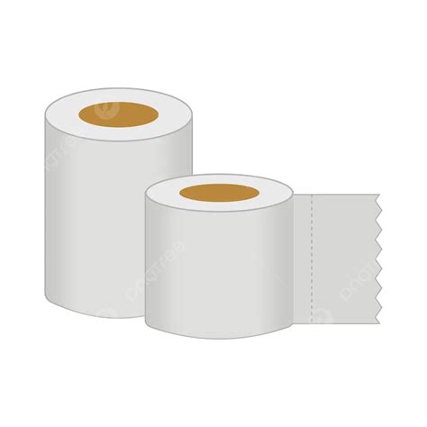 Roll Of Toilet Tissue Paper Vector Illustration, Toilet Tissue, Tissue ...