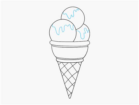 How To Draw Ice Cream - Ice Cream Cone, HD Png Download , Transparent ...