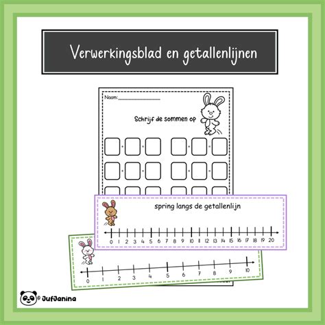 Springen Over De Getallenlijn Sommen Tot 20 Lente Jufjanina