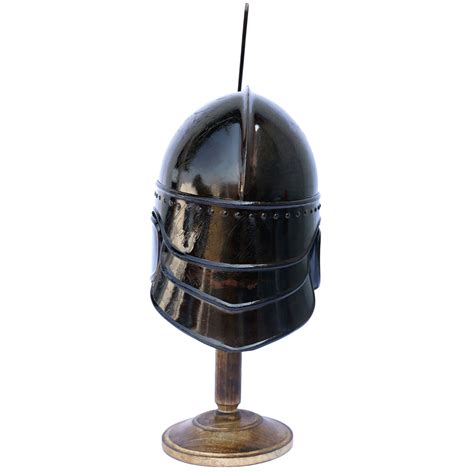 Medieval Armor Black Knight Helmet with Display Stand-5E2-MV