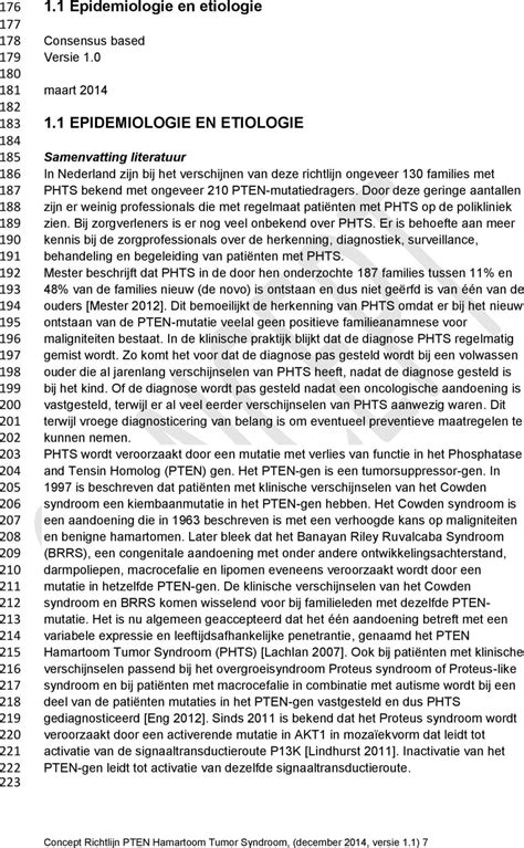 Vereniging Klinische Genetica Nederland VKGN Concept Richtlijn PTEN