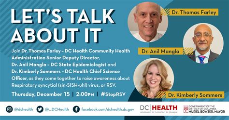 Dc Health On Twitter Join Dr Thomas Farley Dc Health Community