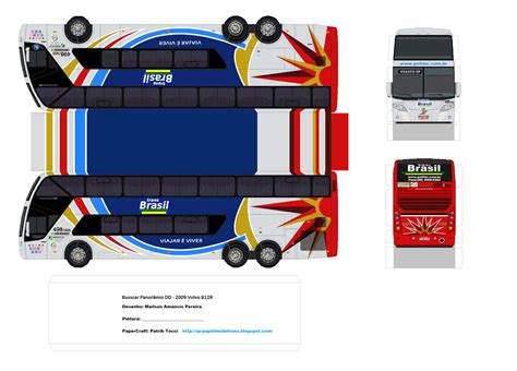 SP Papel Modelismo Recorte e Cole PaperCraft Busscar Panorâmio DD