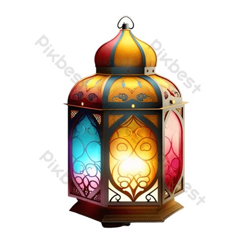 Ramadan Lantern D Golden Ramadhan Kareem Islamic Lamp Png Images Psd