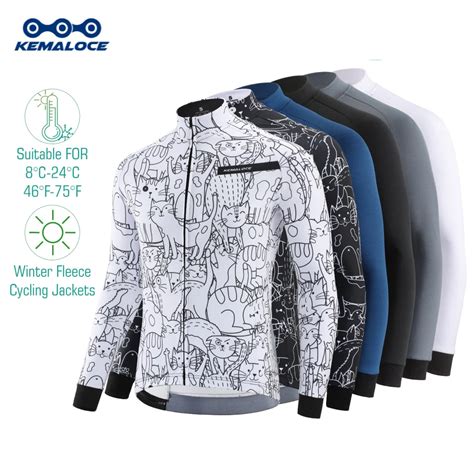 Kemaloce Cycling Jackets Autumn Winter Thermal Men Cycling Jersey Men