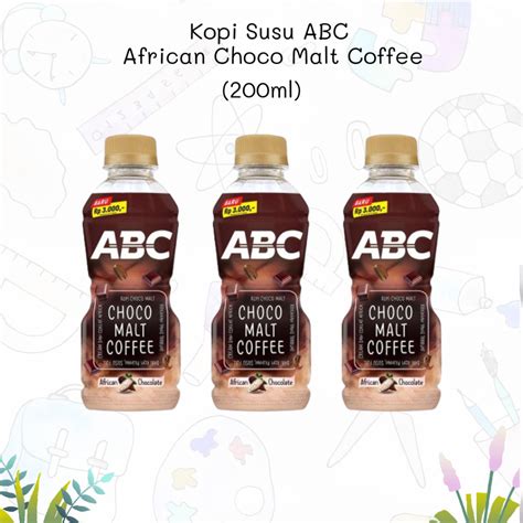 Jual Kopi Susu ABC African Choco Malt Coffee 200ml Shopee Indonesia