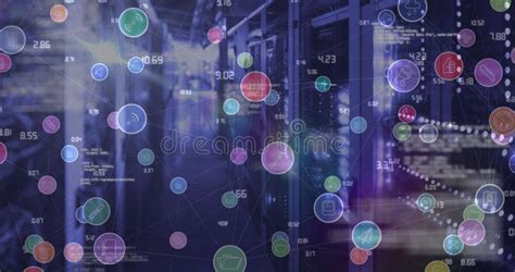 Image Of Network Of Digital Icons And Data Processing Over Computer