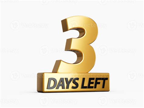 Three Days Left Only 3 Days Left Design Template Countdown Left Days