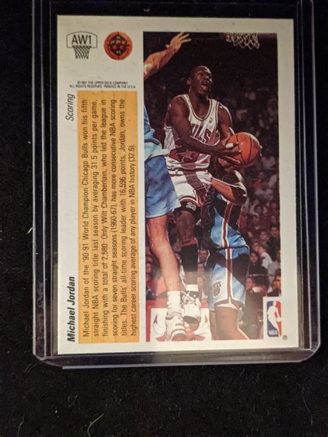 Michael Jordan Upper Deck Award Winner Hologram Aw Chicago