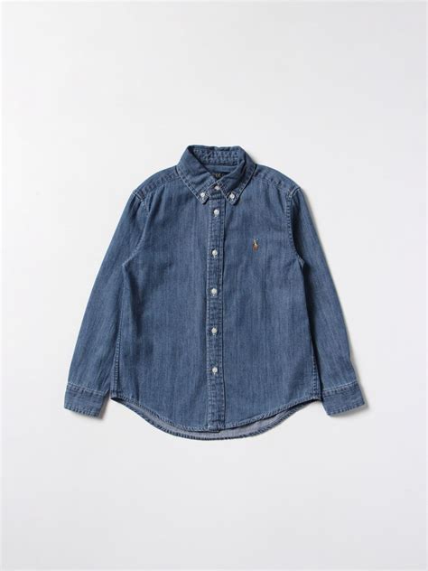 Polo Ralph Lauren Shirt Kids In Denim | ModeSens