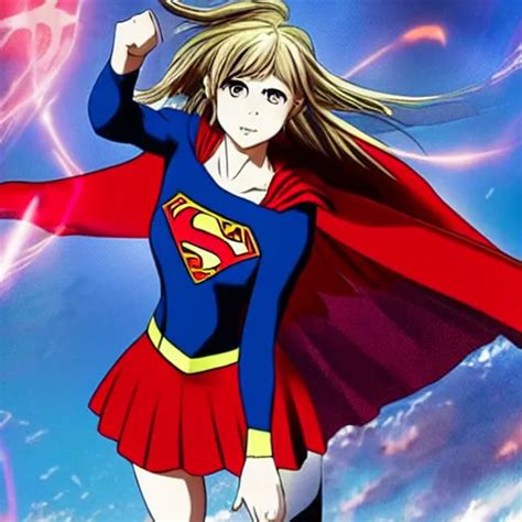 Anime Visual Of Supergirl Heat Vision Eyes Official Stable Diffusion