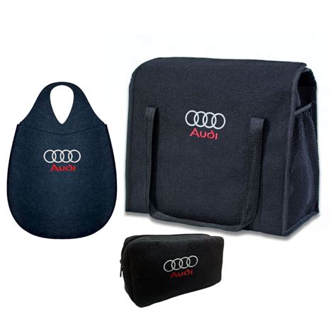 Kit Bolsa E Lixeira Carpete E Logo Bordado Audi Shopee Brasil