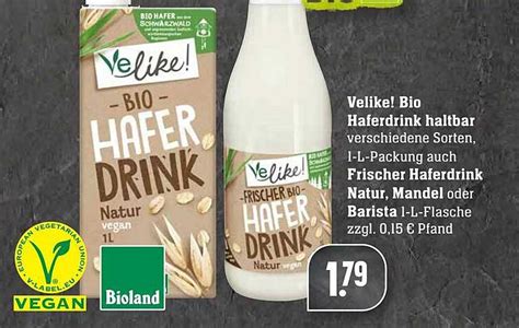 Velike Bio Haferdrink Haltbar Auch Frischer Haferdrink Natur Mandel