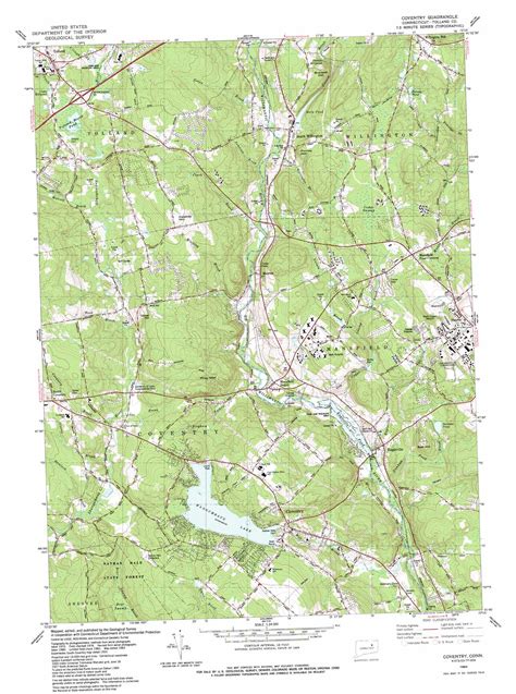 South Coventry Topographic Map Ct Usgs Topo Quad 41072g3