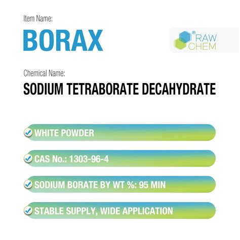 BORAX Series Sodium Tetraborate Decahydrate 1303 96 4 And Disodium